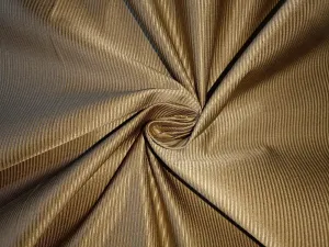 100% SILK TAFFETA FABRIC PIN STRIPE - gold color 60"wide  TAF#S135[2]