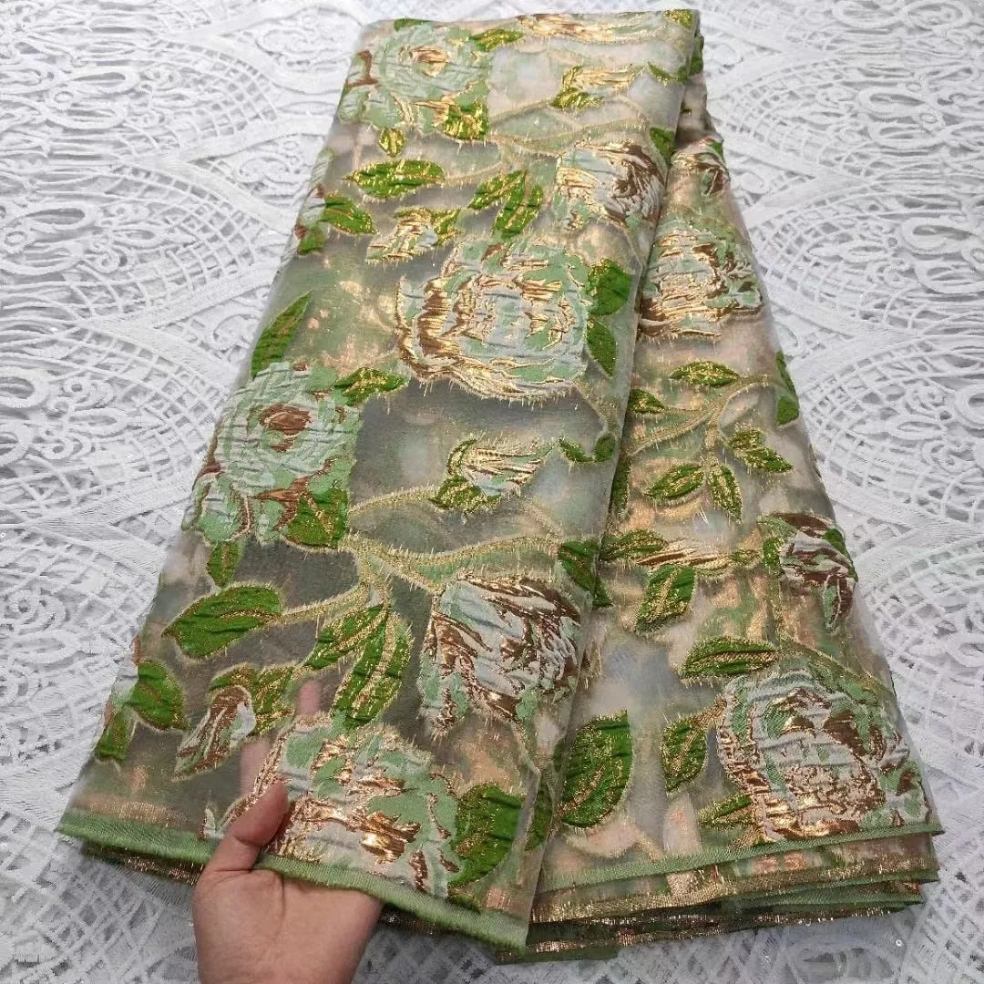 5 YARDS / 5 COLORS / Semi Sheer Watercolor Floral Viscose Jacquard Brocade Woven Fashion Jacket Dress Fabric