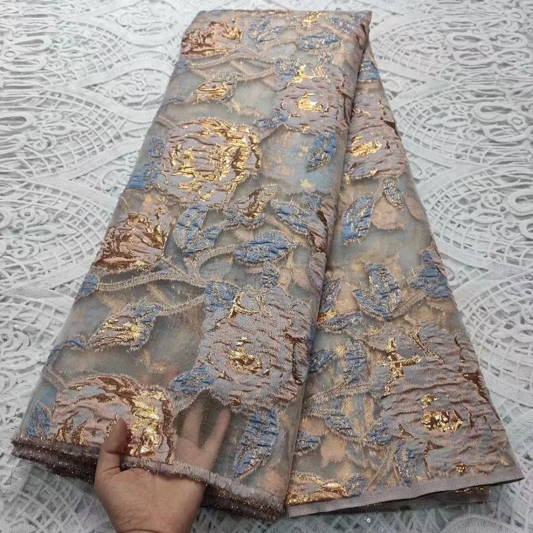 5 YARDS / 5 COLORS / Semi Sheer Watercolor Floral Viscose Jacquard Brocade Woven Fashion Jacket Dress Fabric
