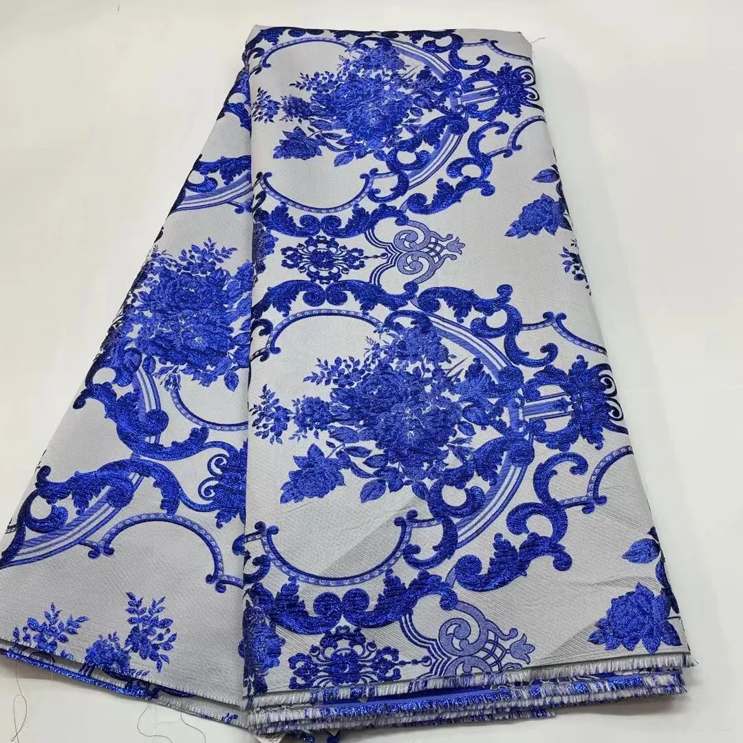 5 YARDS / 8 COLORS / Contrasting Royal Damask Floral Viscose Jacquard Brocade Woven Fashion Jacket Dress Fabric
