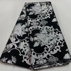 5 YARDS / 8 COLORS / Contrasting Royal Damask Floral Viscose Jacquard Brocade Woven Fashion Jacket Dress Fabric
