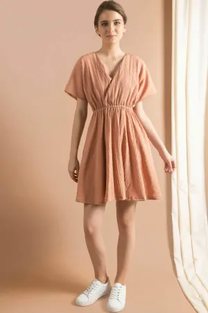 A-line Dress with Wrap Effect Top