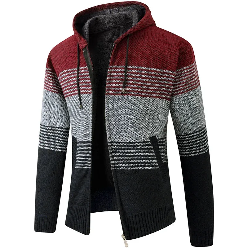 Aidase 2024 New Men's Sweaters Autumn Winter Warm Zipper Cardigan Sweaters Man Casual Knitwear Sweatercoat male clothe