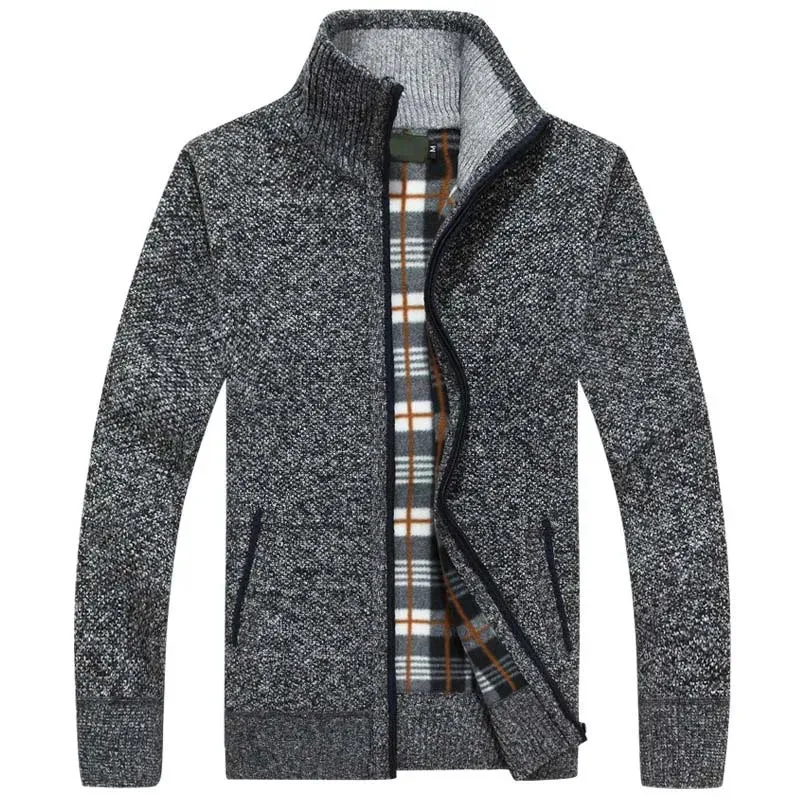 Aidase 2024 New Men's Sweaters Autumn Winter Warm Zipper Cardigan Sweaters Man Casual Knitwear Sweatercoat male clothe