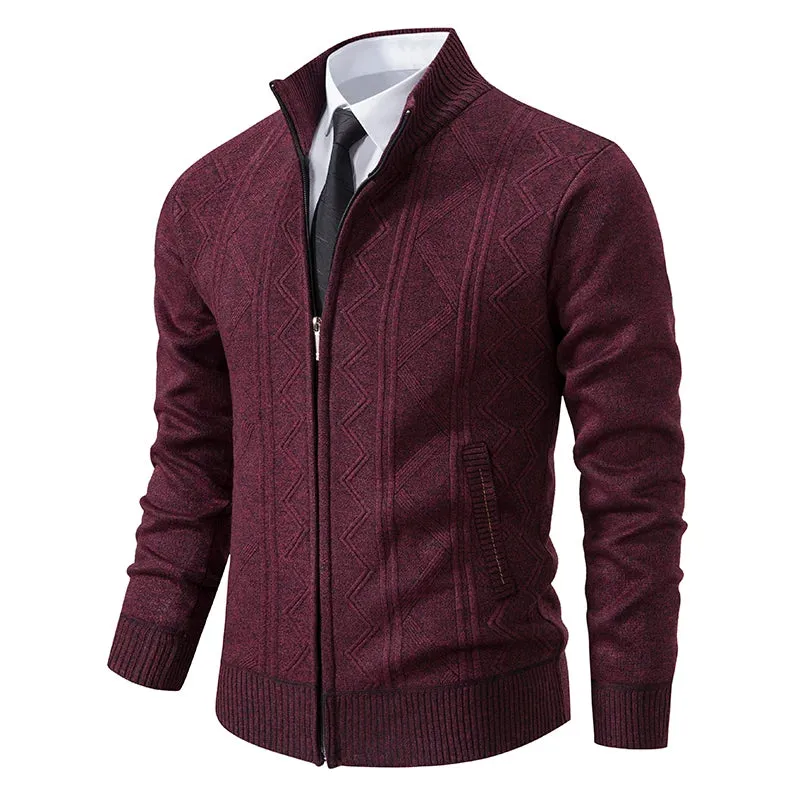 Aidase 2024 New Men's Sweaters Autumn Winter Warm Zipper Cardigan Sweaters Man Casual Knitwear Sweatercoat male clothe