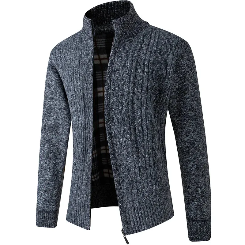 Aidase 2024 New Men's Sweaters Autumn Winter Warm Zipper Cardigan Sweaters Man Casual Knitwear Sweatercoat male clothe