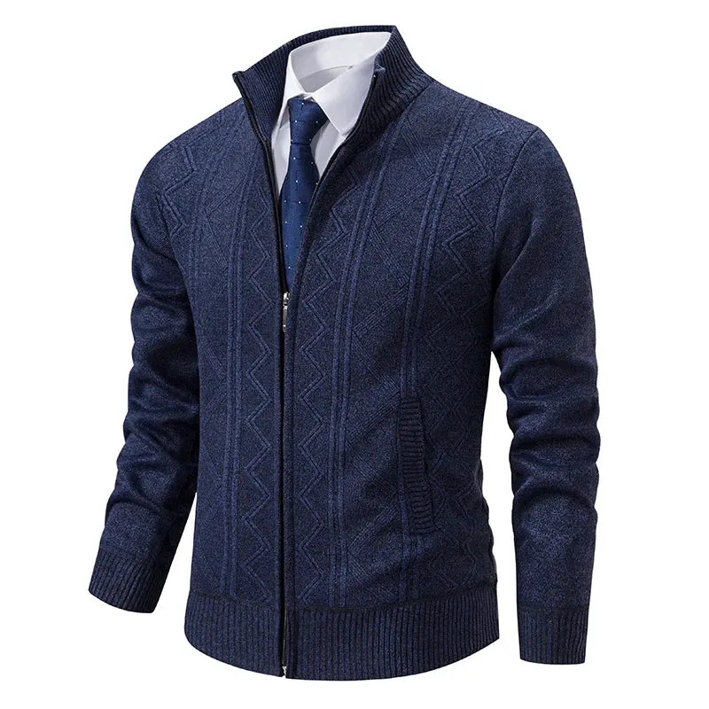 Aidase 2024 New Men's Sweaters Autumn Winter Warm Zipper Cardigan Sweaters Man Casual Knitwear Sweatercoat male clothe