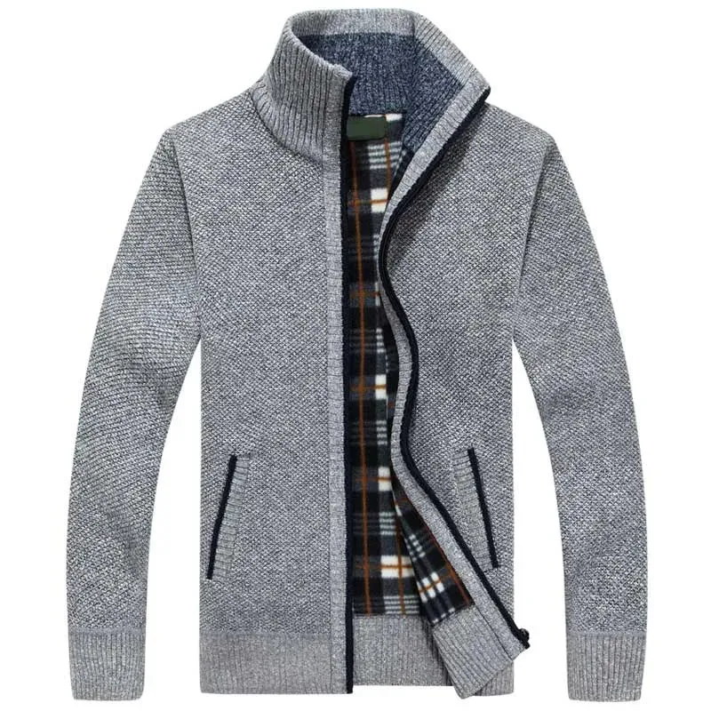 Aidase 2024 New Men's Sweaters Autumn Winter Warm Zipper Cardigan Sweaters Man Casual Knitwear Sweatercoat male clothe
