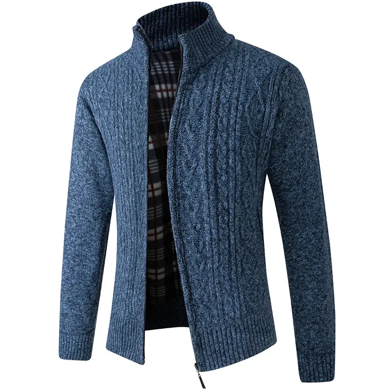 Aidase 2024 New Men's Sweaters Autumn Winter Warm Zipper Cardigan Sweaters Man Casual Knitwear Sweatercoat male clothe