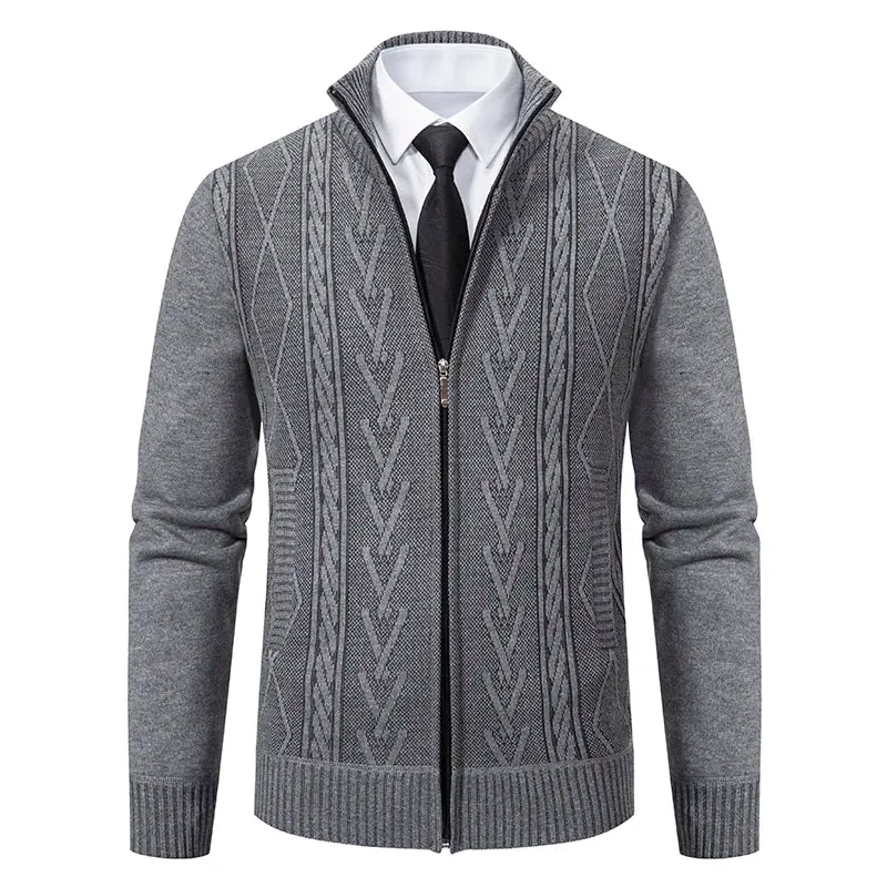 Aidase 2024 New Men's Sweaters Autumn Winter Warm Zipper Cardigan Sweaters Man Casual Knitwear Sweatercoat male clothe