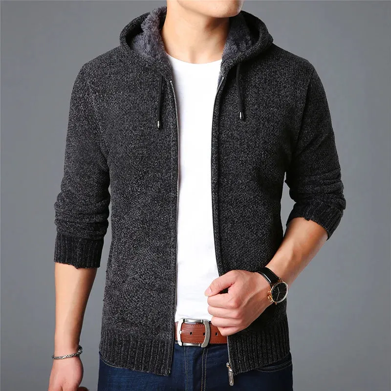Aidase 2024 New Men's Sweaters Autumn Winter Warm Zipper Cardigan Sweaters Man Casual Knitwear Sweatercoat male clothe