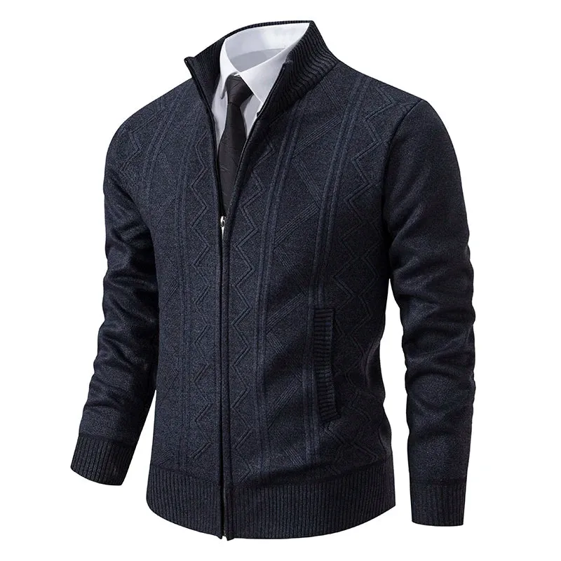 Aidase 2024 New Men's Sweaters Autumn Winter Warm Zipper Cardigan Sweaters Man Casual Knitwear Sweatercoat male clothe