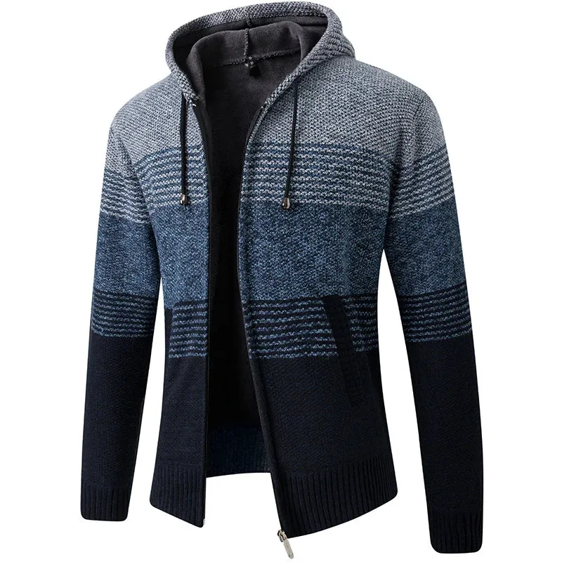 Aidase 2024 New Men's Sweaters Autumn Winter Warm Zipper Cardigan Sweaters Man Casual Knitwear Sweatercoat male clothe