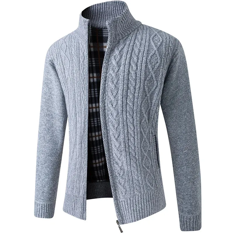 Aidase 2024 New Men's Sweaters Autumn Winter Warm Zipper Cardigan Sweaters Man Casual Knitwear Sweatercoat male clothe
