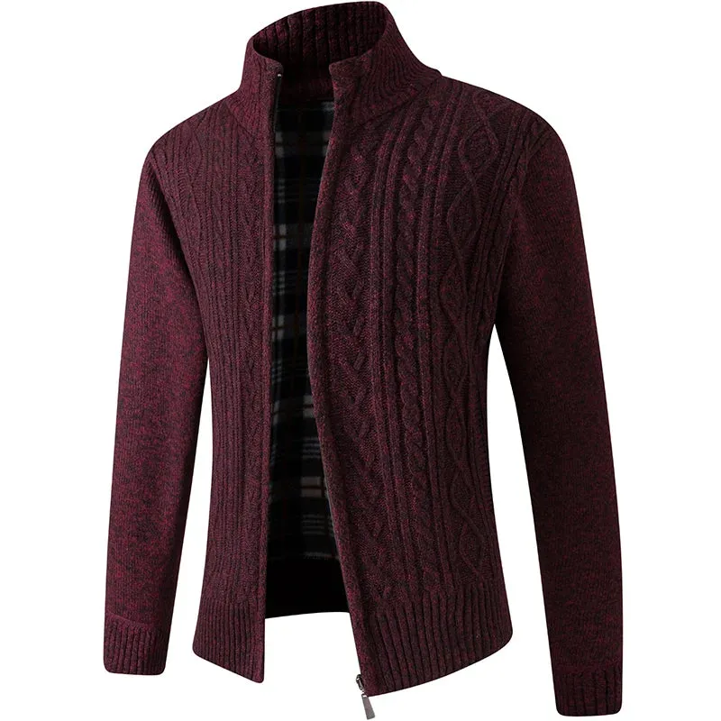 Aidase 2024 New Men's Sweaters Autumn Winter Warm Zipper Cardigan Sweaters Man Casual Knitwear Sweatercoat male clothe