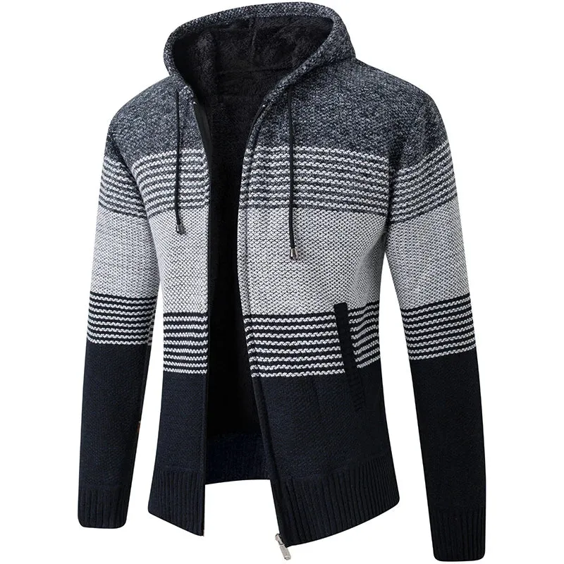 Aidase 2024 New Men's Sweaters Autumn Winter Warm Zipper Cardigan Sweaters Man Casual Knitwear Sweatercoat male clothe
