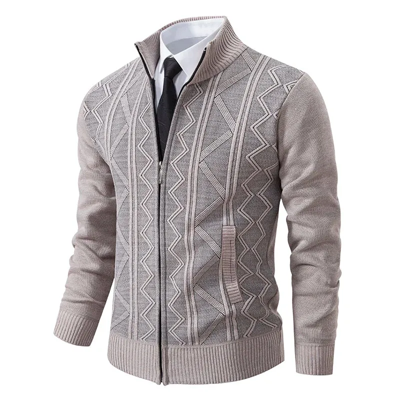 Aidase 2024 New Men's Sweaters Autumn Winter Warm Zipper Cardigan Sweaters Man Casual Knitwear Sweatercoat male clothe
