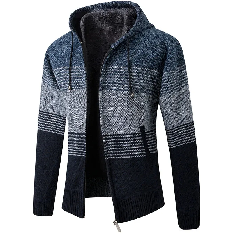 Aidase 2024 New Men's Sweaters Autumn Winter Warm Zipper Cardigan Sweaters Man Casual Knitwear Sweatercoat male clothe