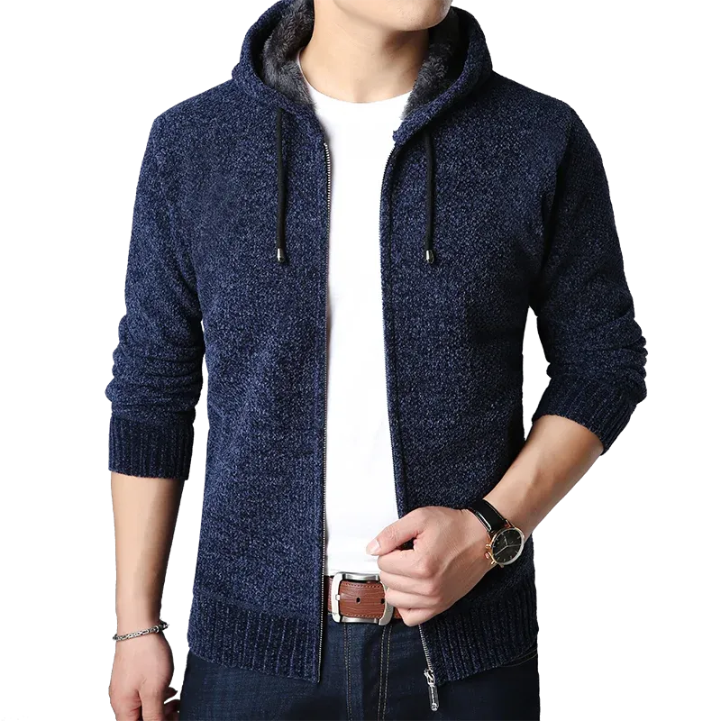 Aidase 2024 New Men's Sweaters Autumn Winter Warm Zipper Cardigan Sweaters Man Casual Knitwear Sweatercoat male clothe