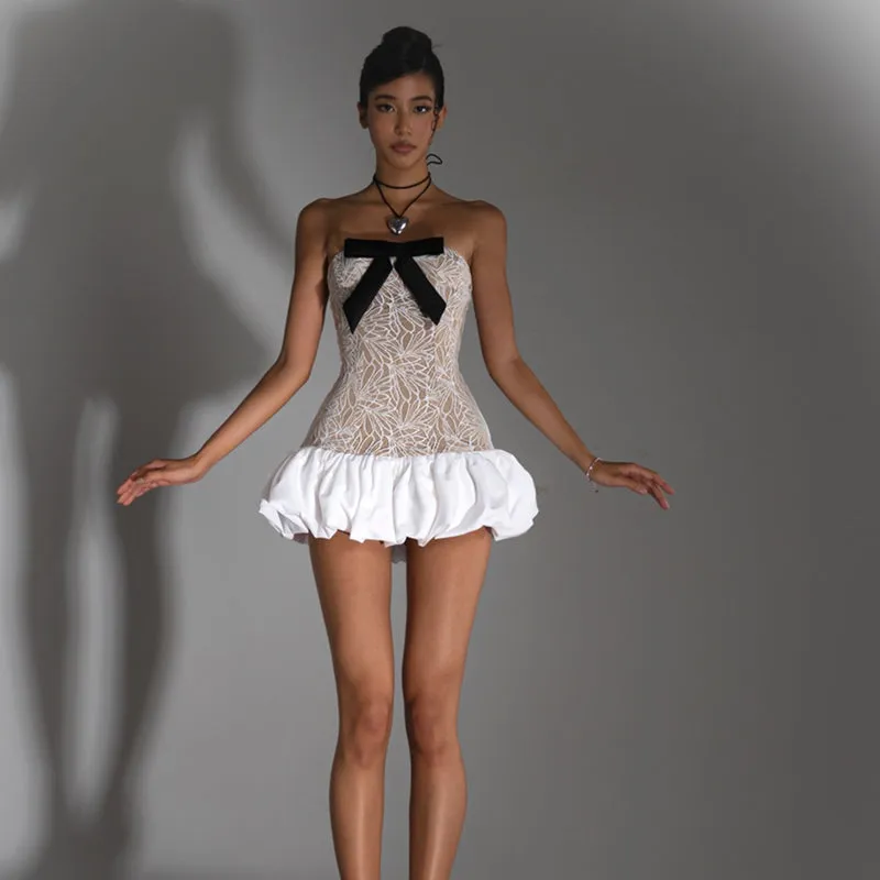 Amozae-Christmas Outfits New Year's Eve Dress Night Out Club Dresses cute winter outfits Emery Strapless Mini Dress