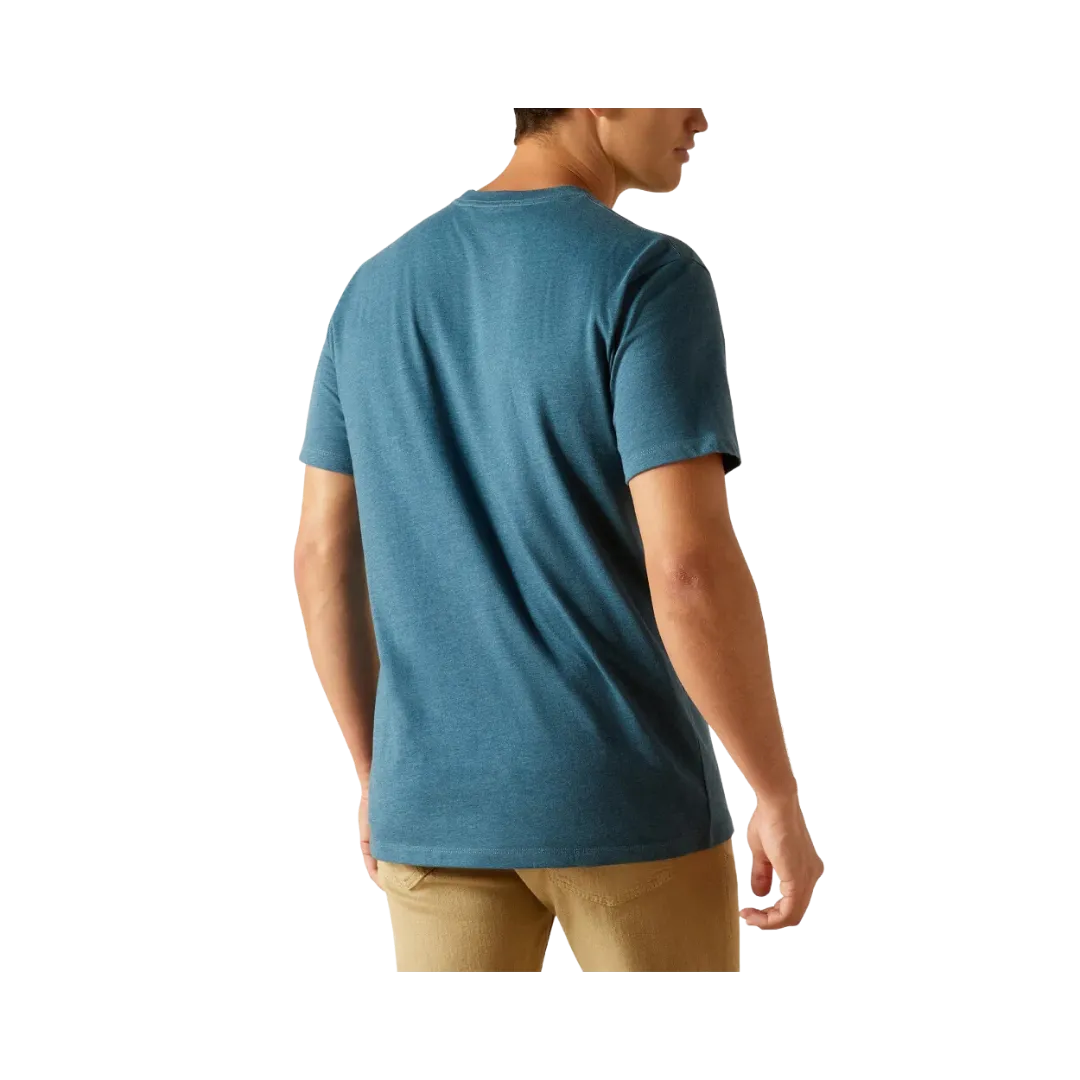 Ariat Men's Skull Heather Blue T-Shirt