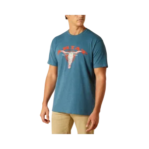 Ariat Men's Skull Heather Blue T-Shirt