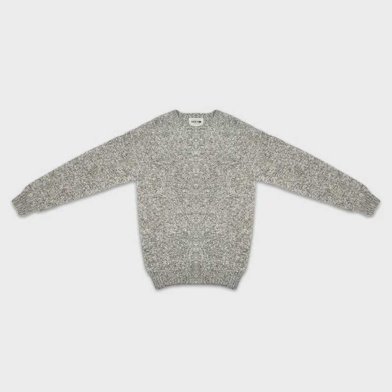 Barto Shetland Wool Crewneck Sweater Mélange Sand Beige