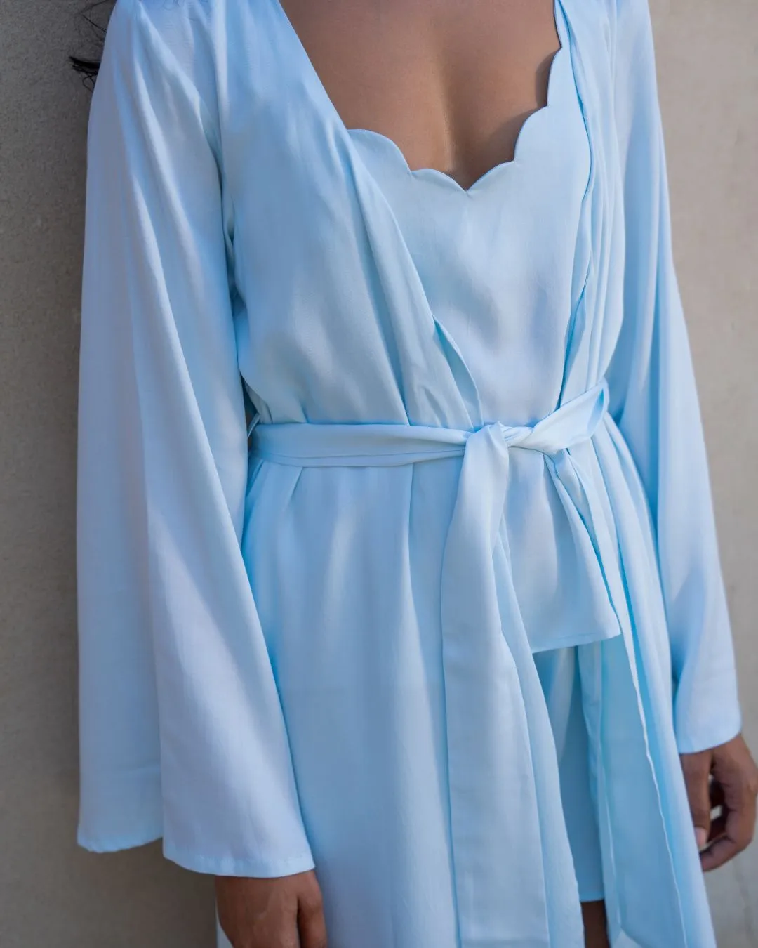 Bit Of Blue Camisole & Robe Set