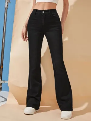 BLACK BELL BOTTOM JEANS
