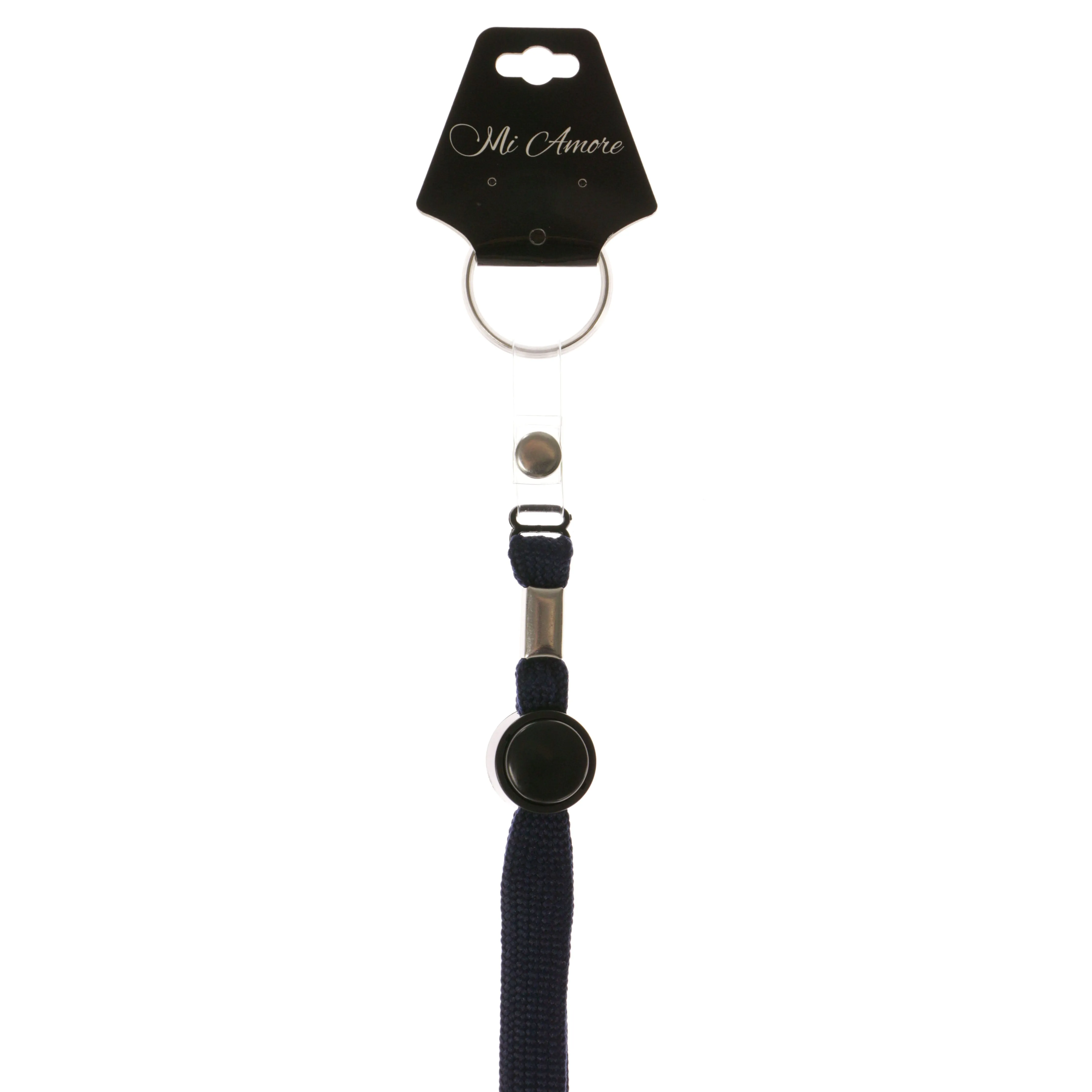 Blue & Black Colored Fabric Lanyard-Keychain #24