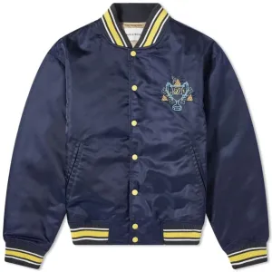 Bomber jacket Drole De Monsieur Embroidered, dark blue