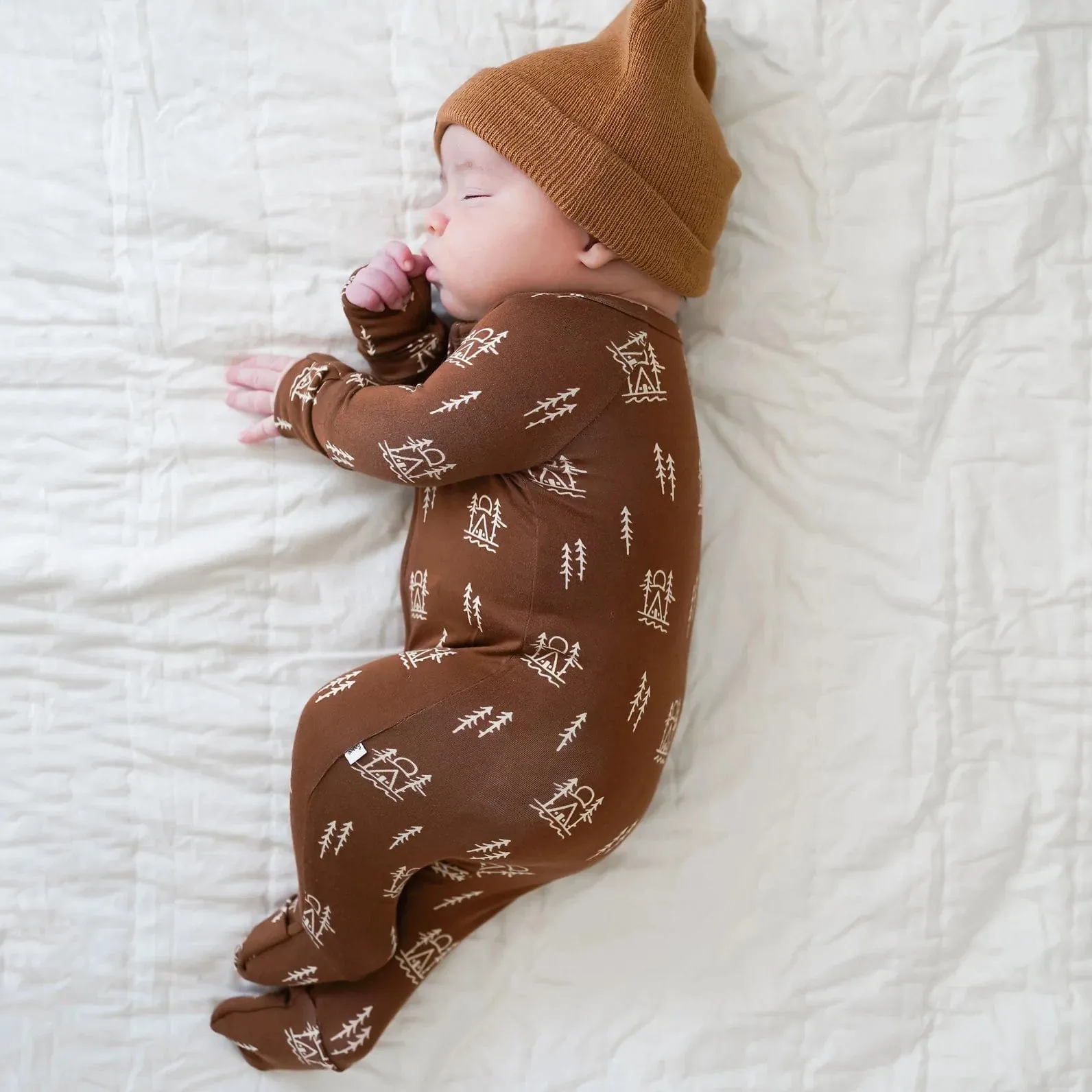 Cabin in Woods Zip Romper