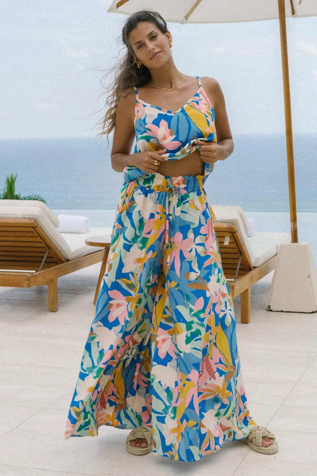 Calia Blue Floral Cami Top
