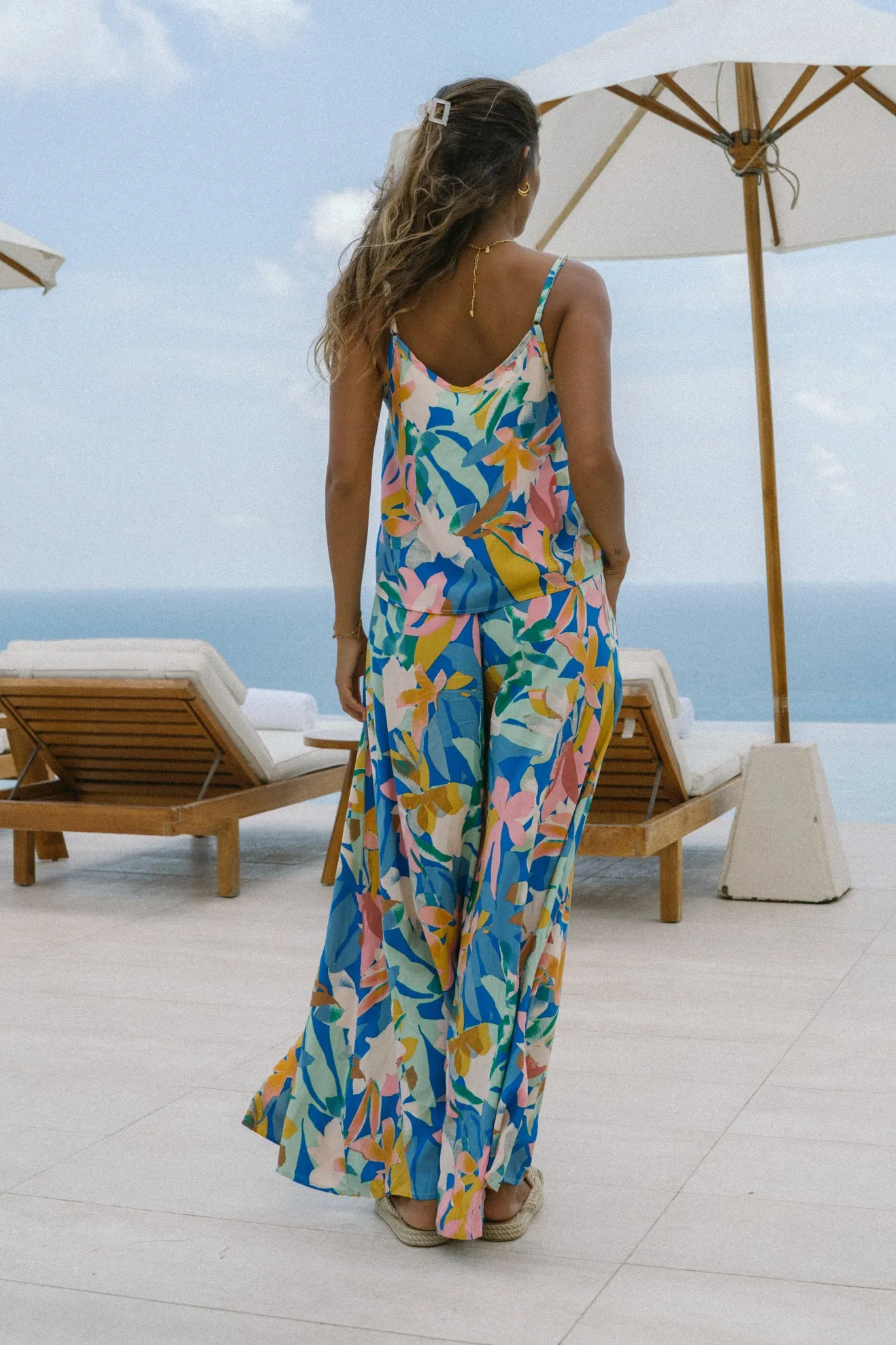 Calia Blue Floral Cami Top