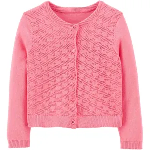 Carter's Toddlers Girls Heart Cardigan Pink 2K401010