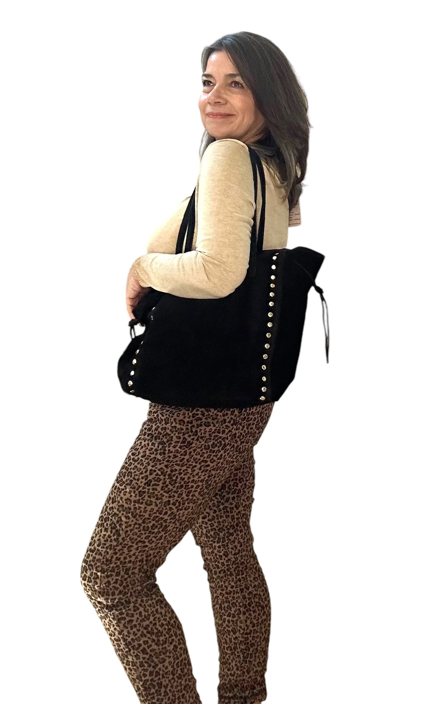 Chic Animal print Italian Magic pants