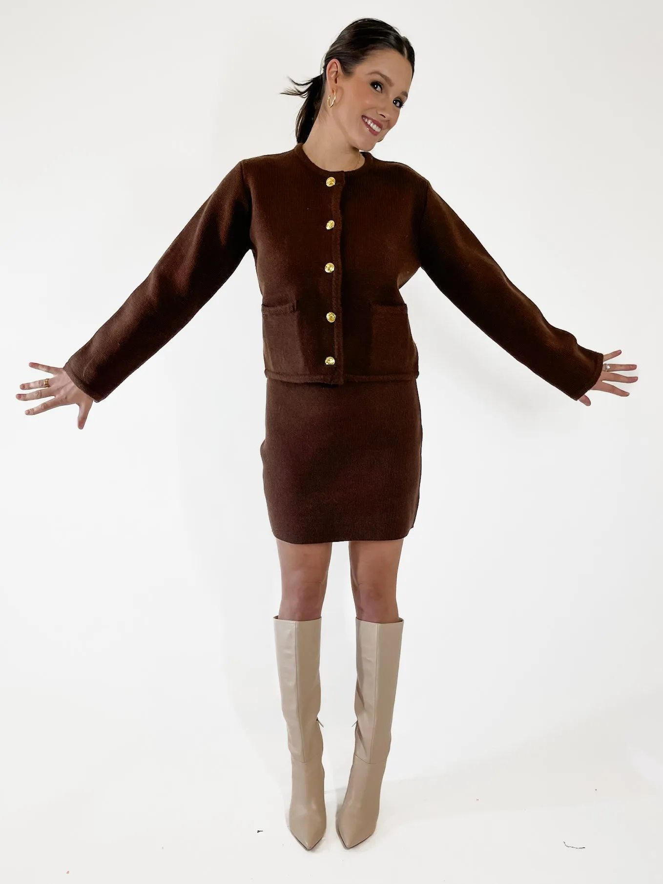 Chocolate Knit Cardigan
