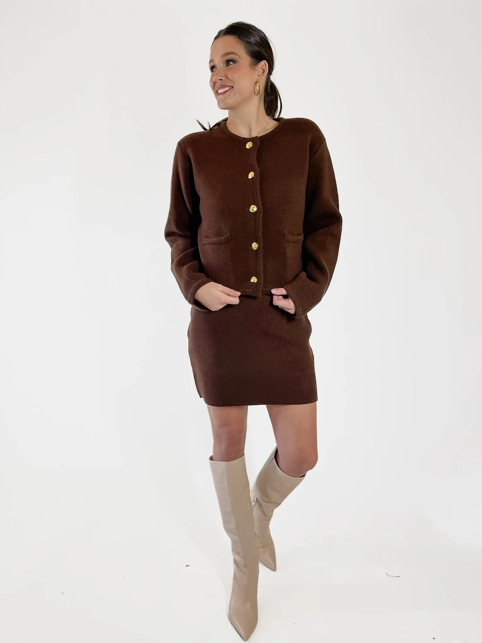 Chocolate Knit Cardigan
