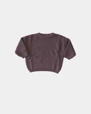 Chunky Knit Sweater - Plum