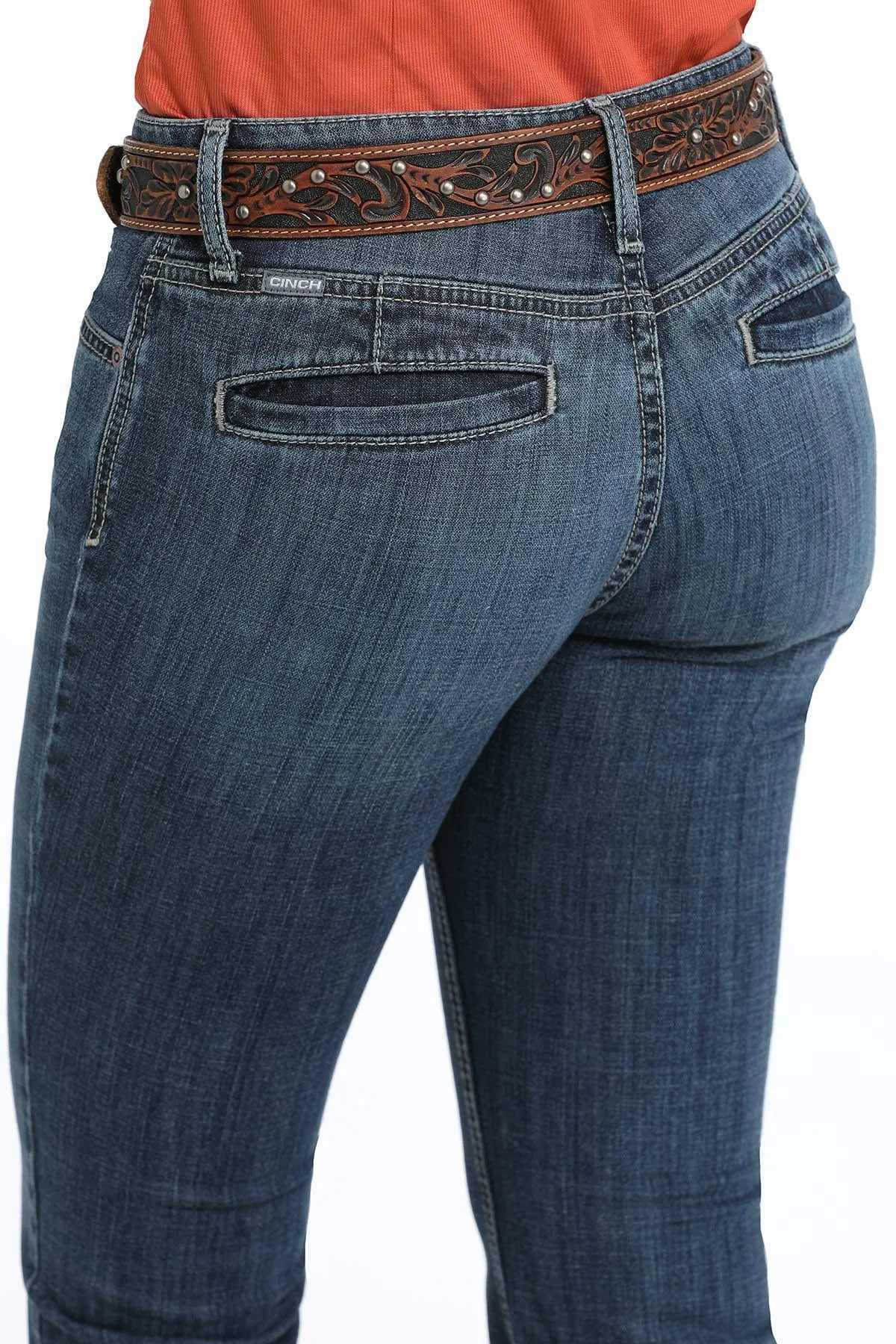 Cinch Women's Lynden Dark Stone Wash Trouser Jean