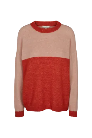 Claudine Sweater - Spicy Orange/Rugby Tan