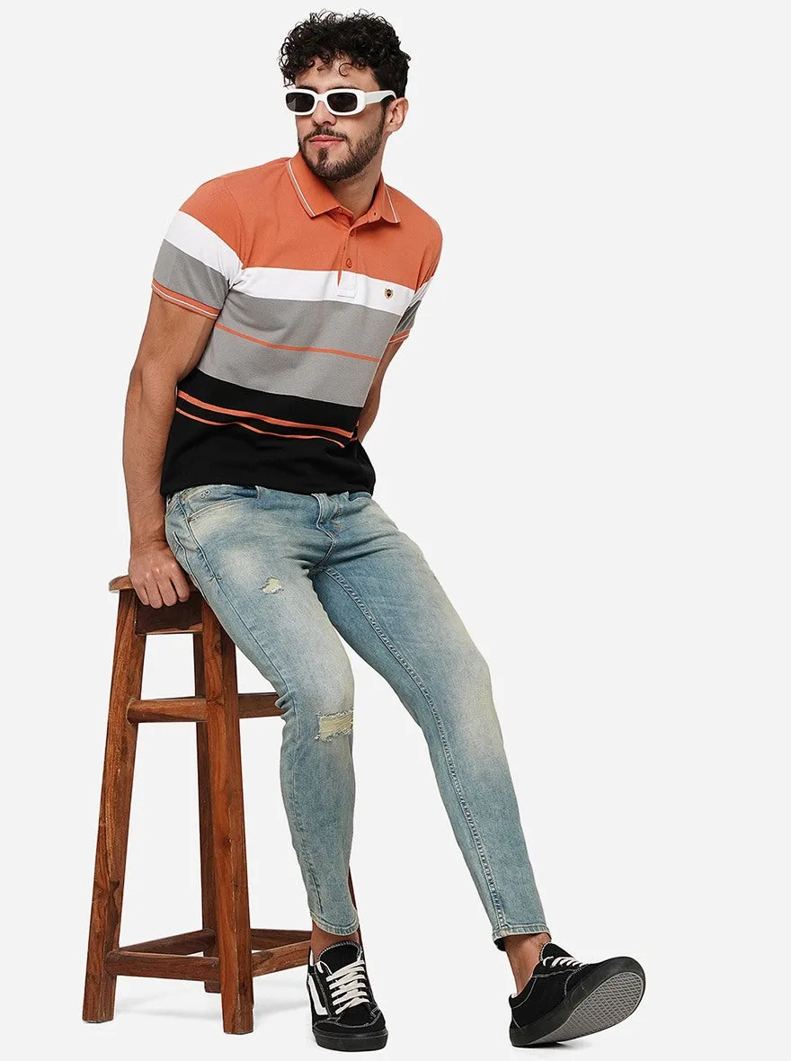 Cloud Blue Solid Rider Fit Jeans | JadeBlue