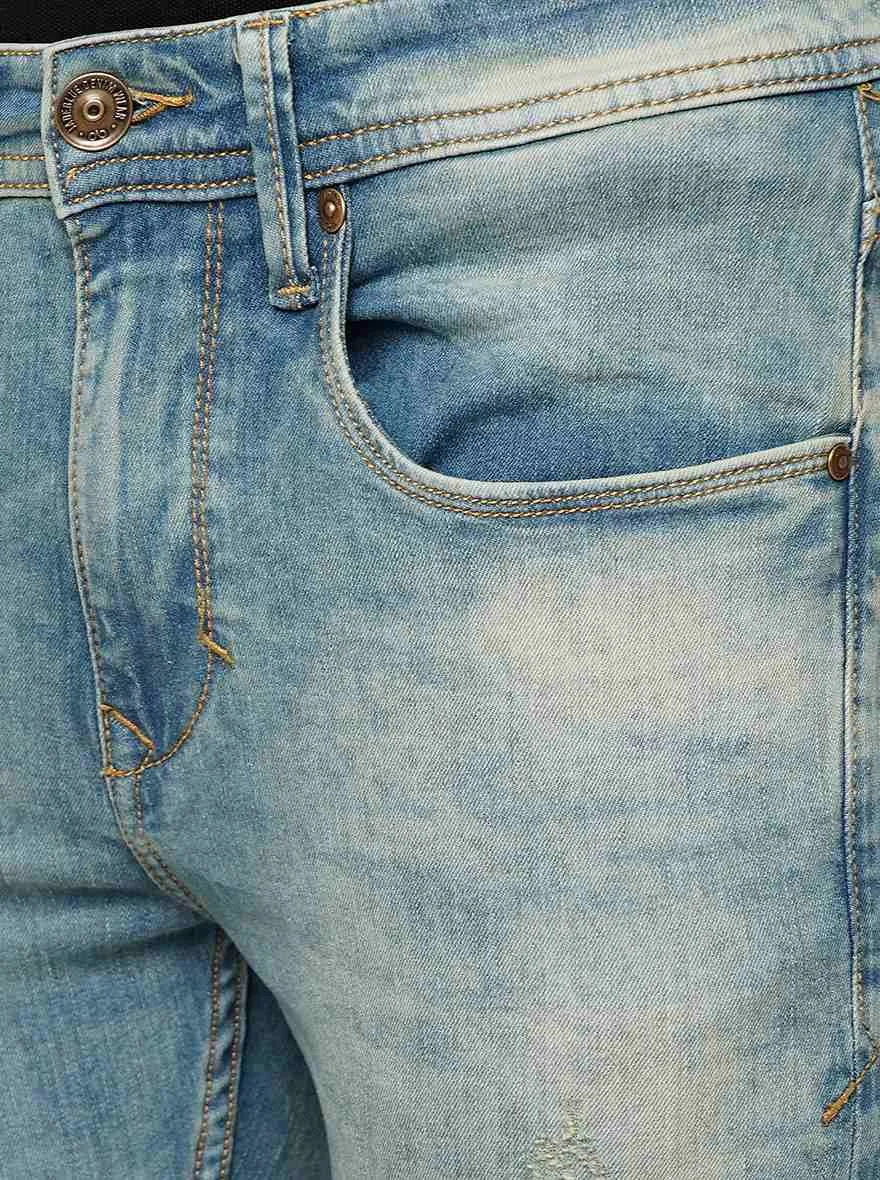 Cloud Blue Solid Rider Fit Jeans | JadeBlue