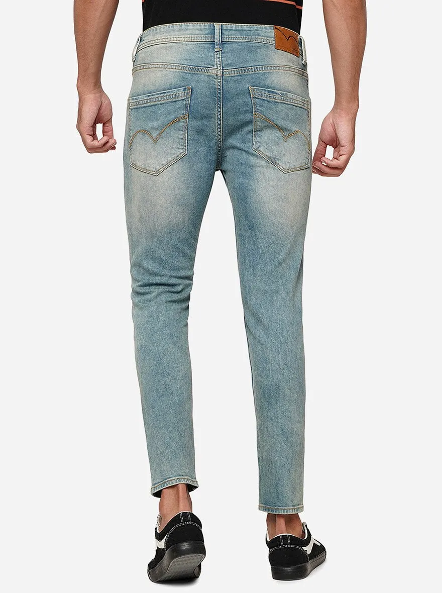 Cloud Blue Solid Rider Fit Jeans | JadeBlue