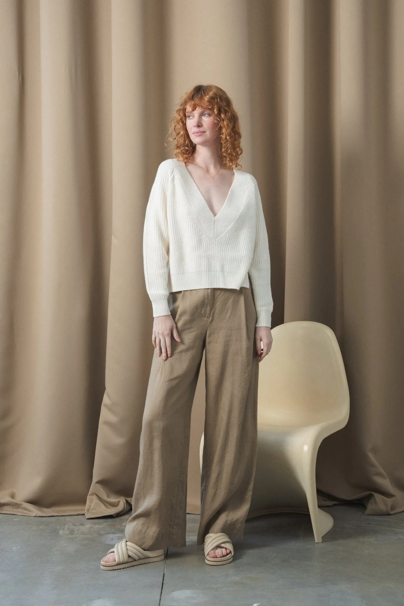 CORA IVORY MERINO KNIT