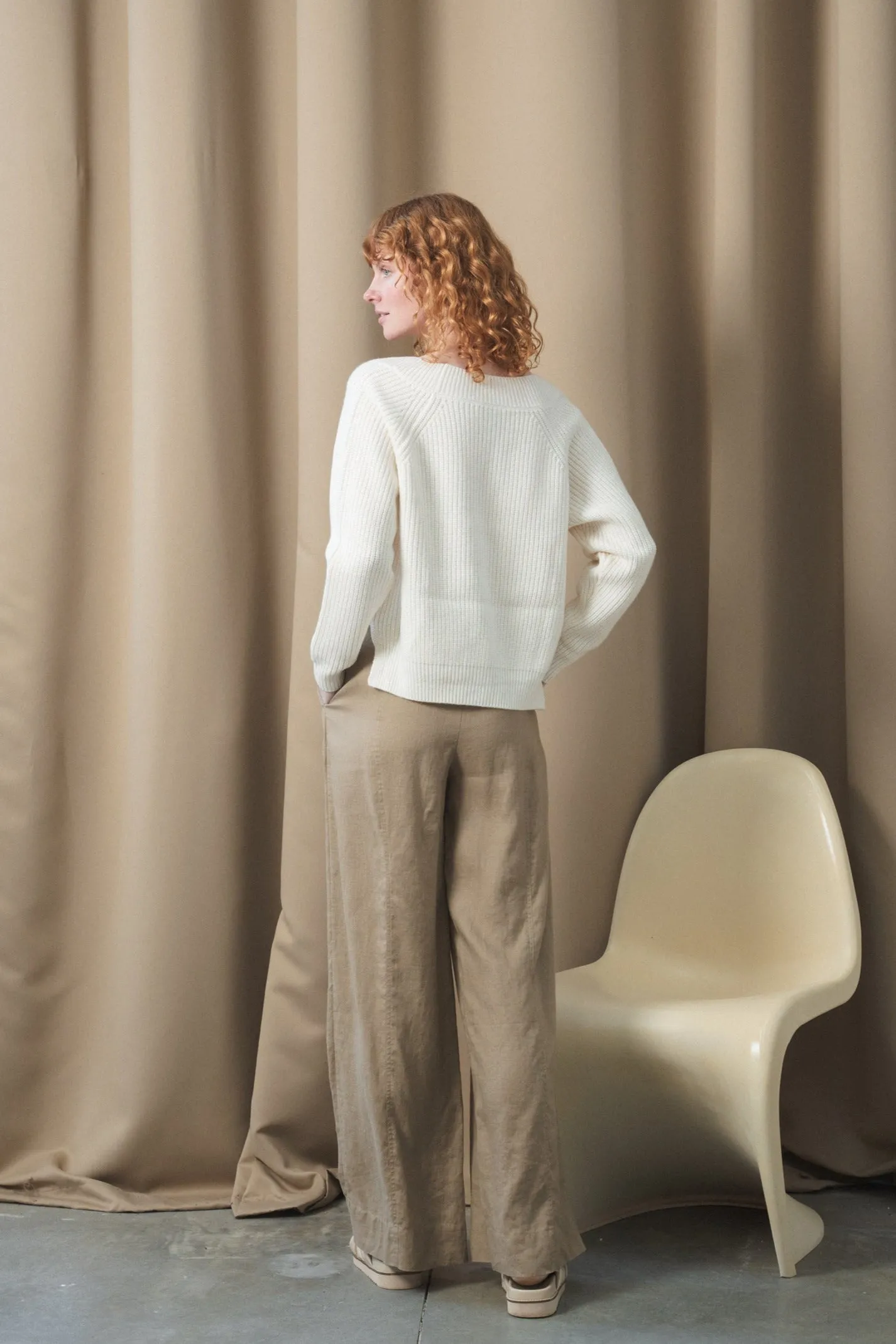 CORA IVORY MERINO KNIT