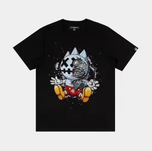 Cult X Robot Mouse Mens Short Sleeve Shirt (Black/Blue)