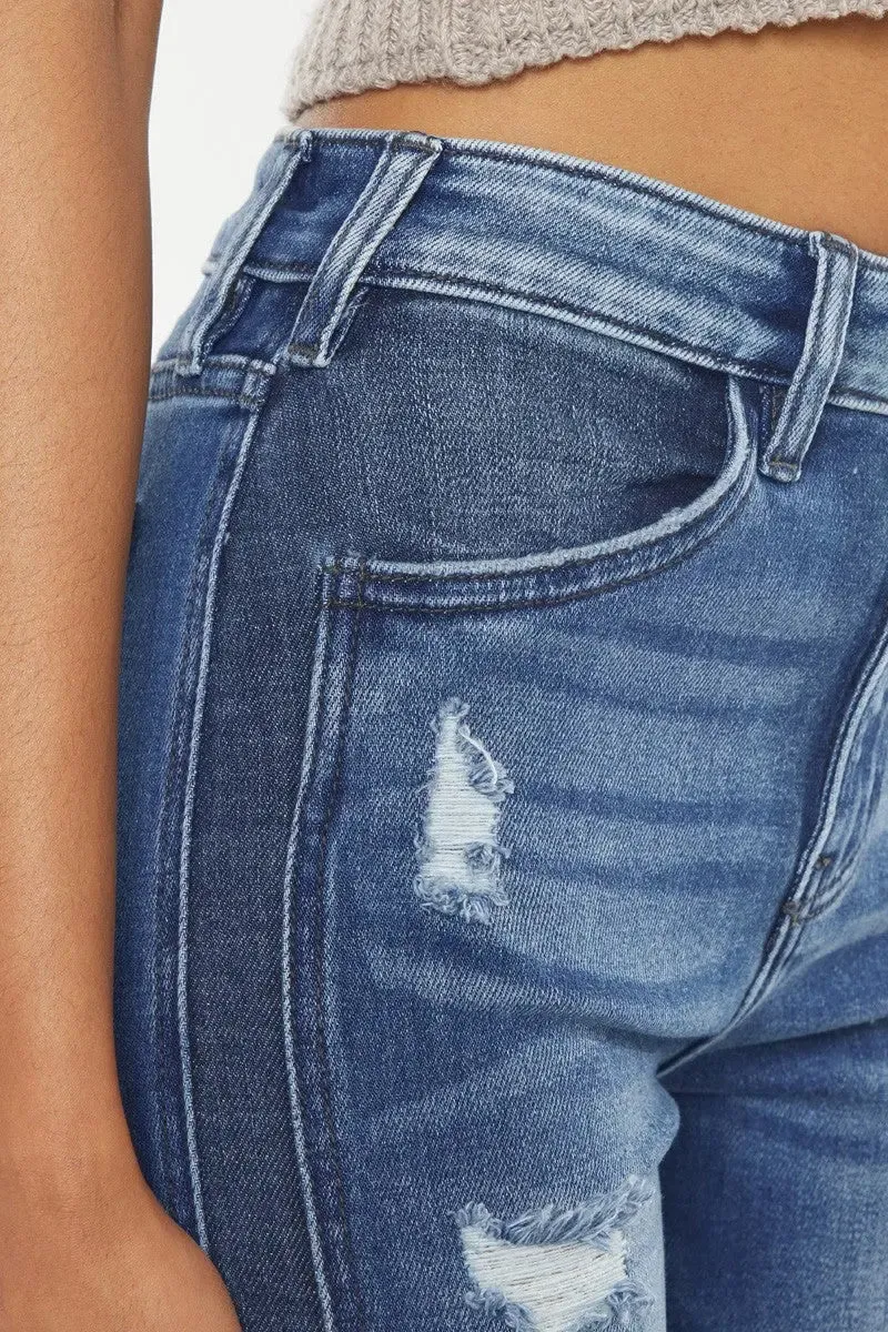 Dark Wash Side Seamed KanCan Flare Jeans