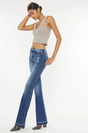 Dark Wash Side Seamed KanCan Flare Jeans