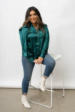 DELANEY EMERALD GREEN TOP